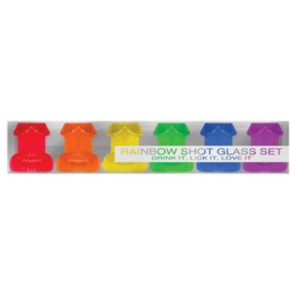 Rainbow shot glass set