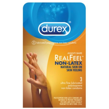Durex Avanti Real Feel Non-Latex Condoms 3 Pack