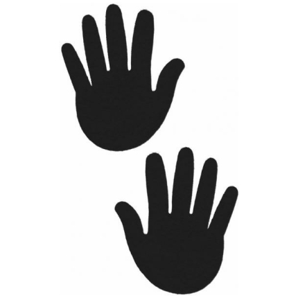 Hands Black Pasties O/S