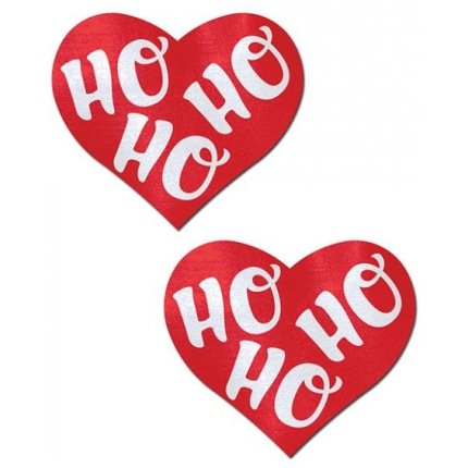 Ho Ho Ho Hearts Red & White O/S
