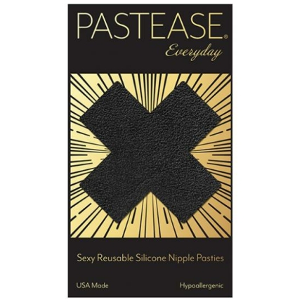 Pastease Reusable Luxury Suede Cross - Black O/s