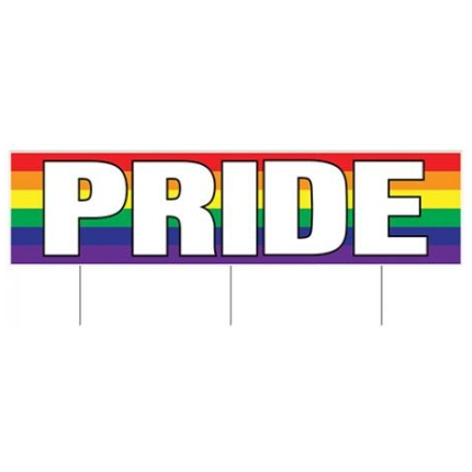 Plastic Jumbo Pride Yard Sign
