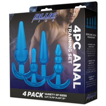 Blue Line C & B 4 Pc Anal Training Set - Jelly Blue