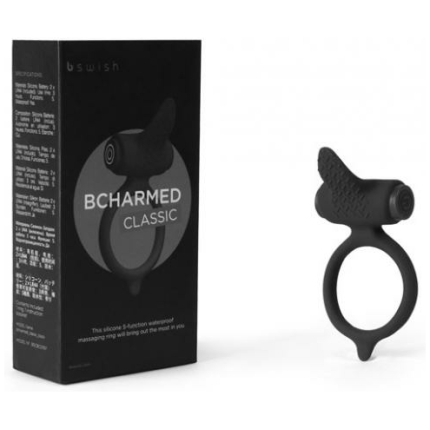 Bcharmed Classic Vibrating Cock Ring Black