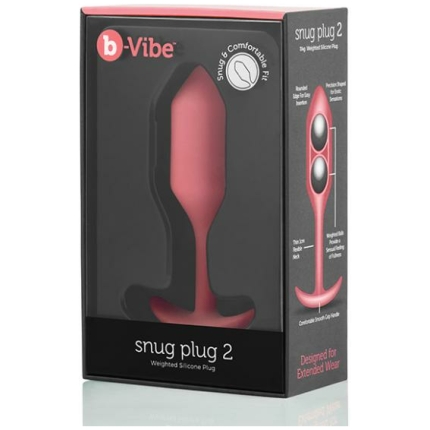 B-vibe Weighted Snug Plug 2 - 114 G Coral