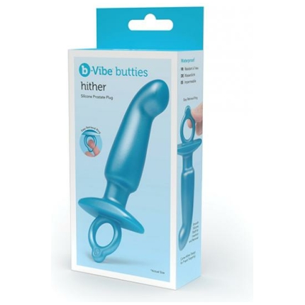 B-vibe Butties Hither Tapered Prostate Plug - Blue