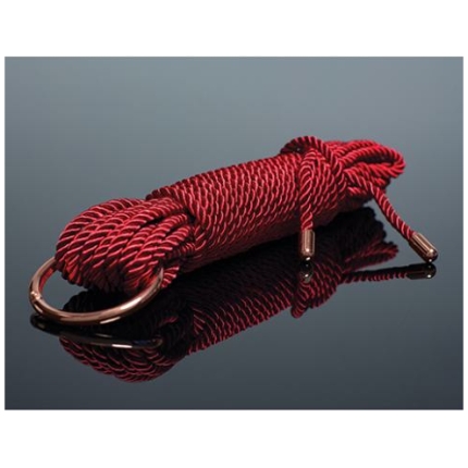 Pleasure Collection Silky Smooth Rope - Red/rose Gold