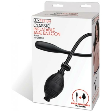 Lux Fetish Classic Inflatable Anal Balloon - Black