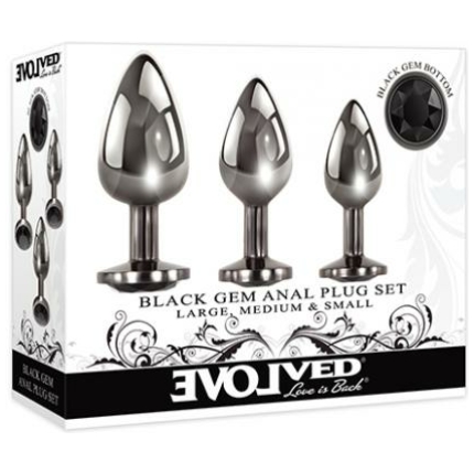 Evolved Black Gem Anal Plug Set