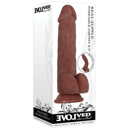 Evolved Real Supple Poseable Girthy Dark 8.5"