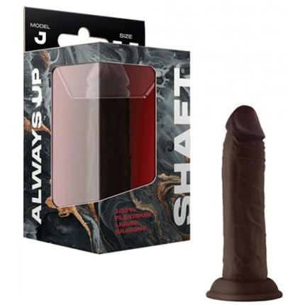 Shaft Model J Flexskin Liquid Silicone 5.5" Dong - Mahogany