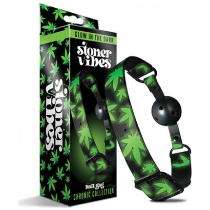 Stoner Vibes Glow In The Dark Breathable Ball Gag