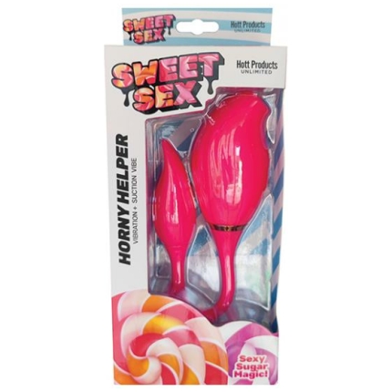 Sweet Sex Horny Helper Vibration & Suction Vibe - Magenta