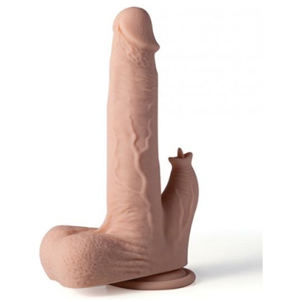 Colter App Controlled Realistic 8.5" Thrusting Dildo Vibrator W/clit Licker - Ivory