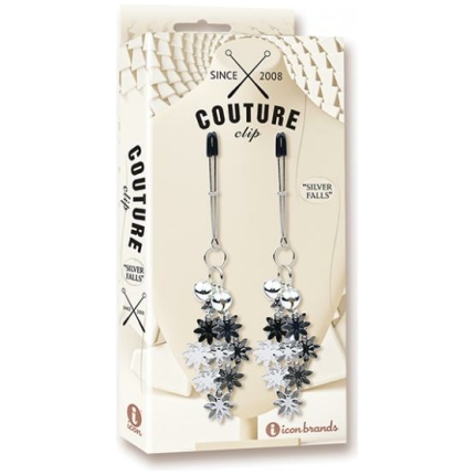 Couture Clips Luxury Nipple Clamps - Silver Falls