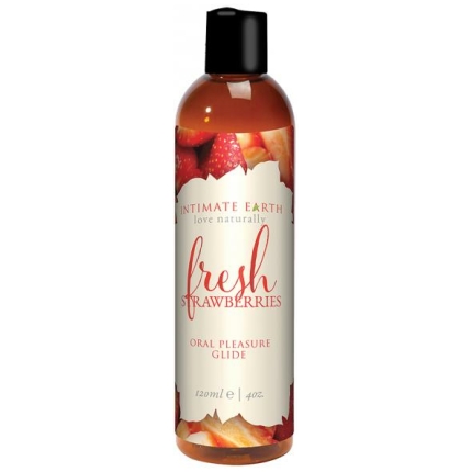 Intimate Earth Natural Flavors Glide - 120 Ml Fresh Strawberries