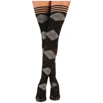 Kixies Kimmie Argyle Thigh High Tights Argyle B