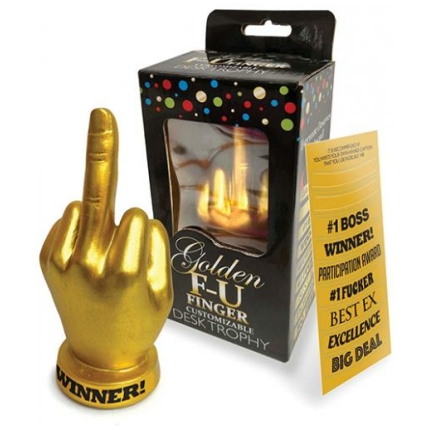 Golden F-u Finger Trophy