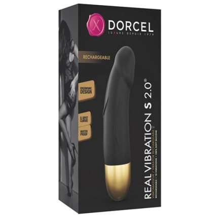 Dorcel Real Vibration S 6" Rechargeable Vibrator 2.0 - Gold