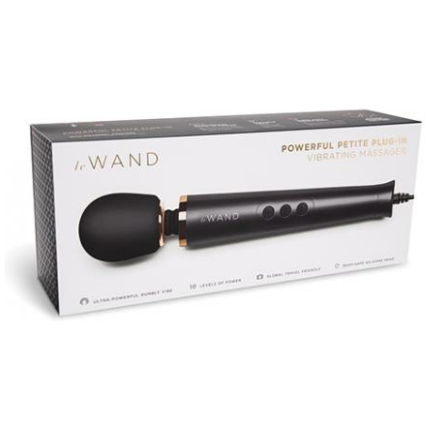 Le Wand Powerful Petite Rechargeable Vibrating Massager - Black