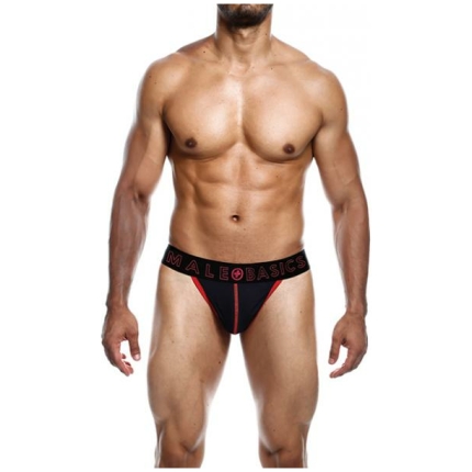 Male Basics Neon Thong Red Sm
