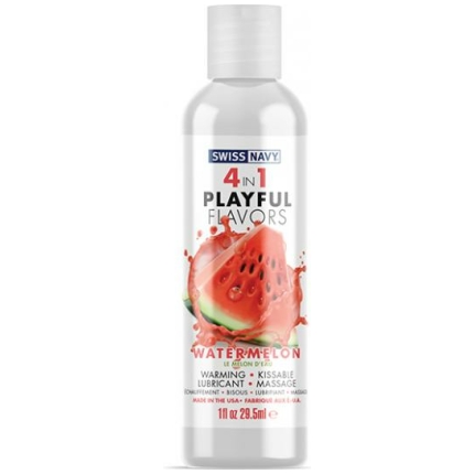 Swiss Navy 4 In 1 Playful Flavors Watermelon - 1 Oz