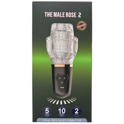 The Male Rose 2 Sucking & Vibrating Blow Job Sucker - Black