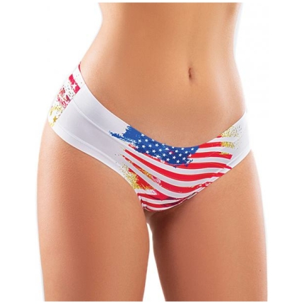 Mememe Usa Aged Printed Thong Xl