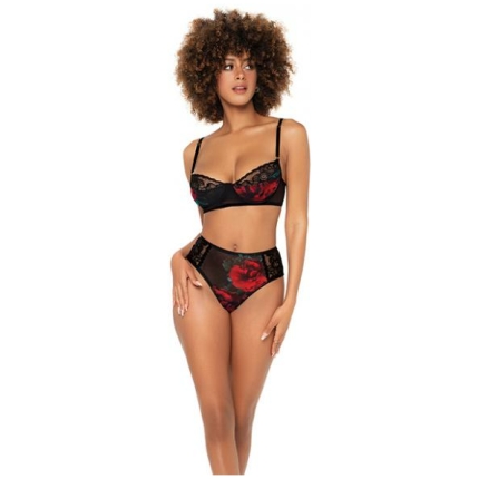 Underwire Bra Top & High Waisted Bottom Black S/m