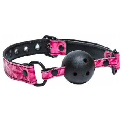 Sinful Adjustable Vinyl Ball Gag - Pink
