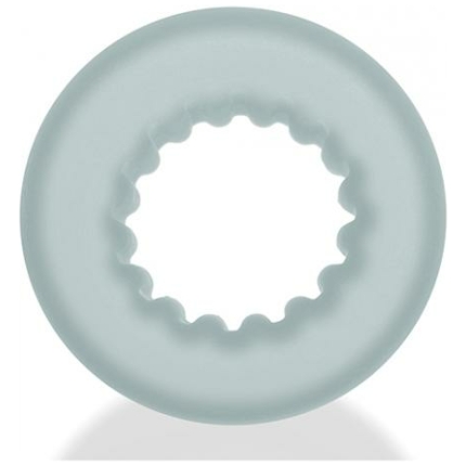 Oxballs Axis Rib Griphold Cockring - Clear Ice