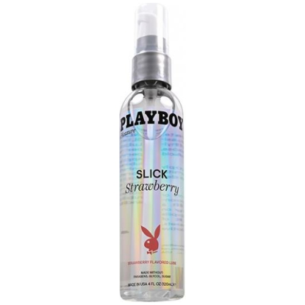 Playboy Pleasure Slick Lubricant - 4 Oz Strawberry