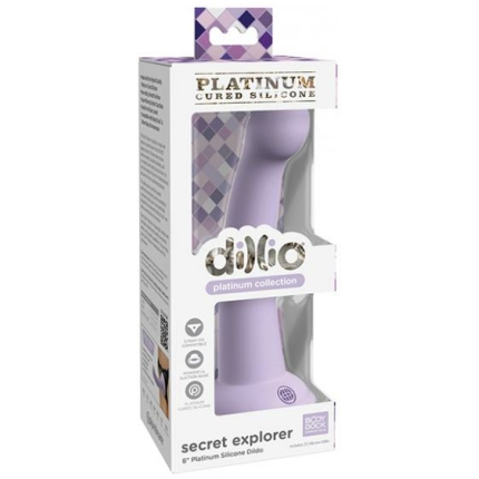 Dillio Platinum 6" Secret Explorer Silicone Dildo - Purple