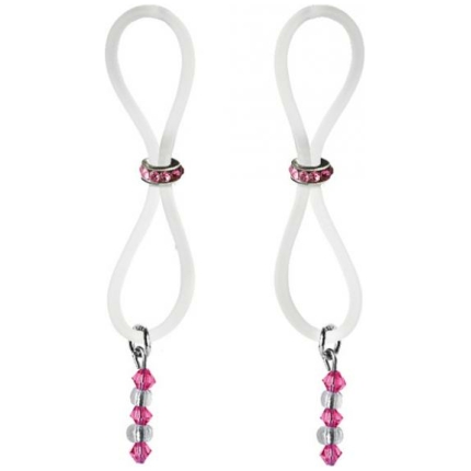 Bijoux De Nip Nipple Halos Pink Gem Slider Pink Clear