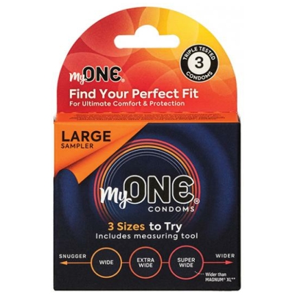 My One Large Sampler Condoms - Pack Of 3