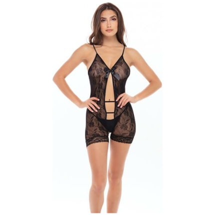 Rene Rofe After Party Bodysuit Black O/s