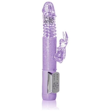 Petite Thrusting Jack Rabbit Vibrator Purple