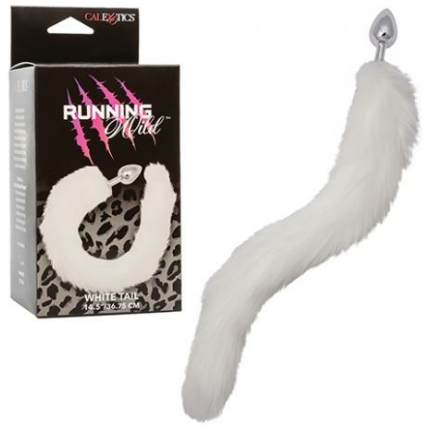 Running Wild White Tail Metallic Anal Probe