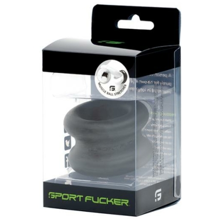 Sport Fucker Silicone Muscle Ball Stretcher - Black