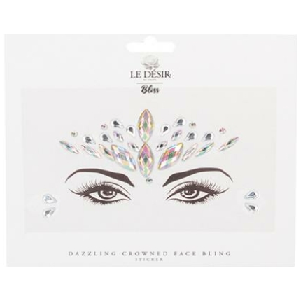 Shots Bliss Dazzling Crowned Face Bling Sticker O/s