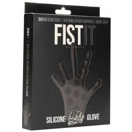Shots Fistit Silicone Stimulation Glove - Black