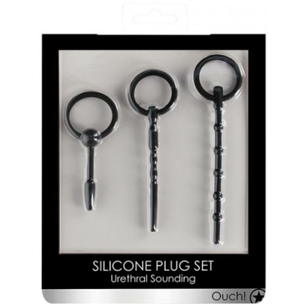 Shots Ouch Urethral Sounding Plug Set - Black