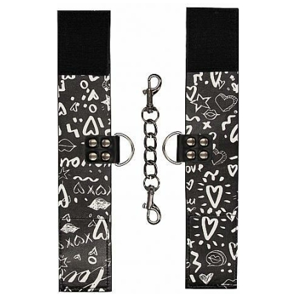 Printed Handcuffs Street Art Fashion Black