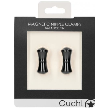 Shots Ouch Balance Pin Magnetic Nipple Clamps - Black