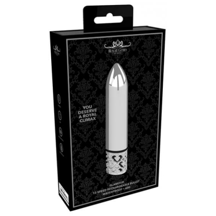 Shots Royal Gem Glamour Rechargeable Bullet - Silver