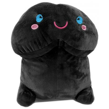 Shots Short Penis Plushie - Black 8" / 20 Cm