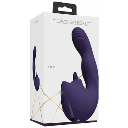Shots Yumi Triple Action G-spot Vibrator & Stimulator - Purple