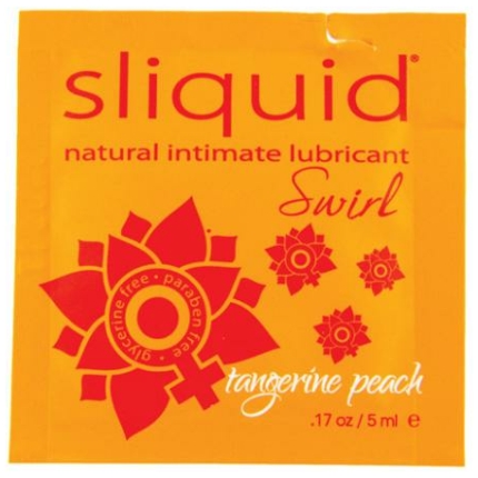 Sliquid Naturals Swirl Lubricant Pillow - .17 Oz Peach