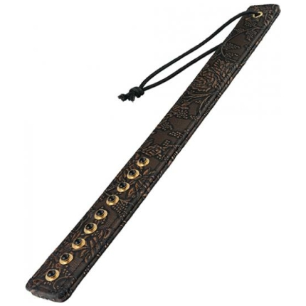 Spartacus Paddle with Gems Brown Floral Print
