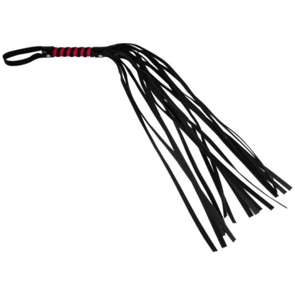 Sex & Mischief Red and Black Stripe Flogger